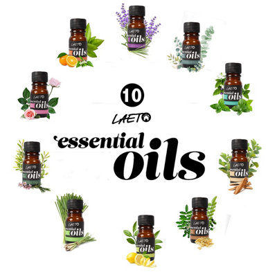 Essential Oils Scented Mixed Fragrance Oils For Diffuser 10 Pack - Laeto Ageless Aromatherapy