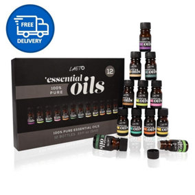 Essential Oils Scented Mixed Fragrance Oils For Diffuser 12 Pack - Laeto Ageless Aromatherapy
