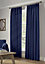 Essential Room Darkening Pencil Pleat Curtains Navy 168cm x 137cm