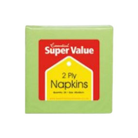 Essentials 2 Ply Napkins (Pack of 30) Apple Green (One Size)