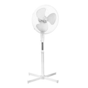 Essentials by Premier 3 Speeds Oscillation White Floor Standing Fan