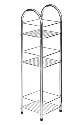 Essentials by Premier 3 Tier Chrome Storage Stand