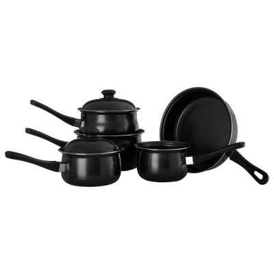 Essentials by Premier 5pc Black Cookware Set