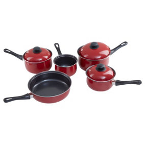 Essentials by Premier 5pc Red Belly Pan Set