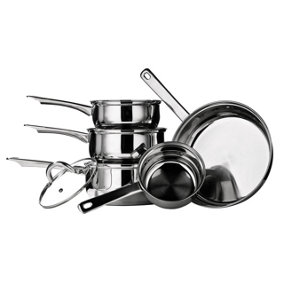 Essentials by Premier 5pc Stainless Steel Saucepan Set
