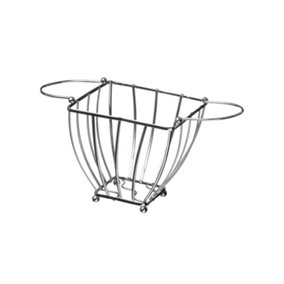 Essentials by Premier Asa Chrome Fruit Basket with Round Handle