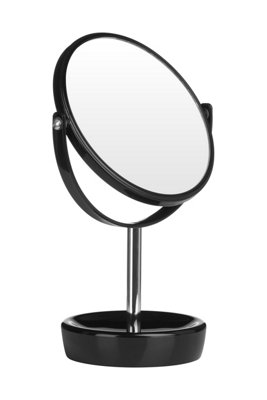 Essentials by Premier Black Plastic Swivel Table Mirror