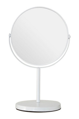 Essentials by Premier Marisha White Metal Swivel Large Table Mirror