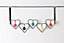 Essentials by Premier Multi Colour Heart Design Over Door Hanger