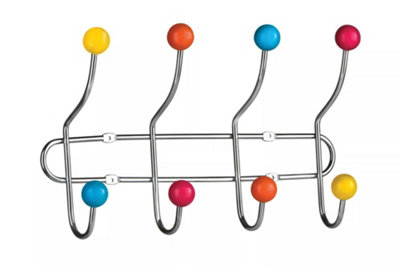 Essentials by Premier Multi Colour Plastic Balls 8 Hook Hanger