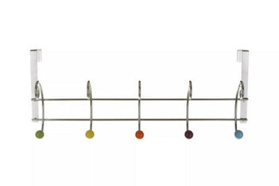 Essentials by Premier Multicoloured 10 Hook Over Door Hanger