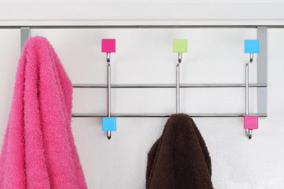 Essentials by Premier Multicoloured Cubes 8 Hook Over Door Hanger