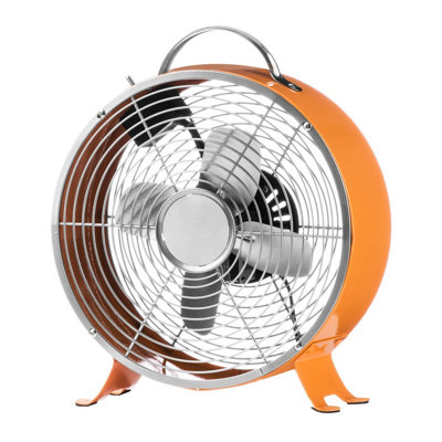 Essentials by Premier Orange Retro Desk Fan