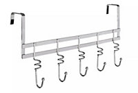 Essentials by Premier Over Door Chrome 5 Hook Hanger