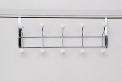 Essentials by Premier Over Door White Balls Ten Hook Hanger