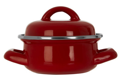 Essentials by Premier Porter 10cm Dia Red Mini Casserole Dish