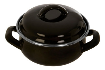 Essentials by Premier Porter 12cm Dia Black Mini Casserole Dish