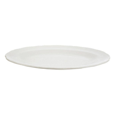 Essentials by Premier Quinn Embossed White Platter