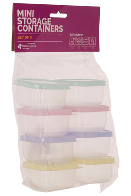 Essentials by Premier Set of 8 Assorted Mini Storage Containers