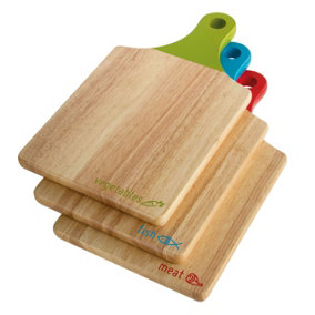 Essentials by Premier Set of Three Icon Paddle Chopping Boards