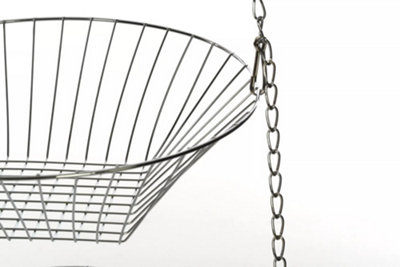 Essentials by Premier Tavia 3 Tier Chrome Hanging Baskets
