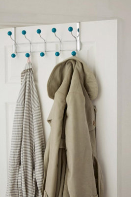 Essentials by Premier Ten Hook Over Door Turquoise Balls Hanger