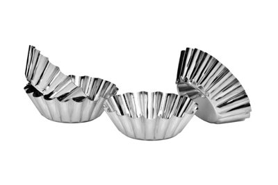 Essentials by Premier Tinplate Mould Set Of Four Fluted Cake Moulds