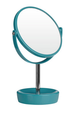 Essentials by Premier Turquoise Plastic Swivel Table Mirror