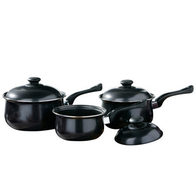 Essentials by Premier Viggo 3Pc Black Belly Pan Set