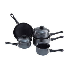Essentials by Premier Viggo 5Pc Dark Silver Cookware Set