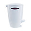 Essentials by Premier White and Purple Pedal Bin - 5 Ltr