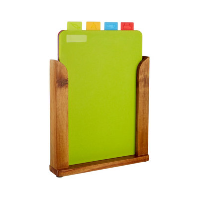 Essentials by Premier Wood Stand Chopping Boards - Set of 4