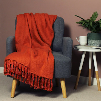 Essentials Chiltern Woven Reversible Tasselled Throw