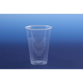 Essentials Classic Plastic Disposable Cup (Pack of 100) Clear (One Size)