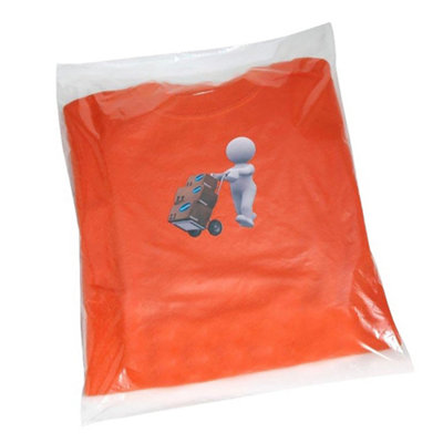 Essentials Clear Stick Seal Polythene Garment Bags Clear (Pack of 1000)