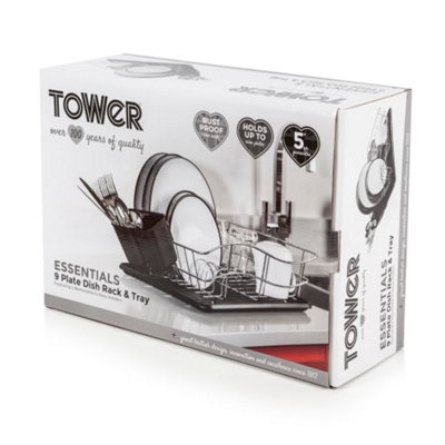 Essentials Dish Rack With Tray