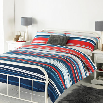 Essentials Lymington Striped Duvet Cover Set