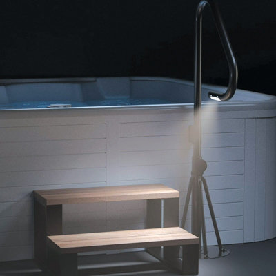 Essentials Spa Side Undermount Handrail with LED Lighting - Safety Rail for Spas and Hot Tubs