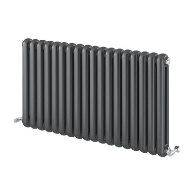 Estelle Grey Horizontal Column Radiator - 600x1100mm