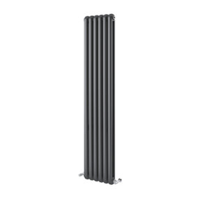 Estelle Grey Vertical Column Radiator - 1800x380mm