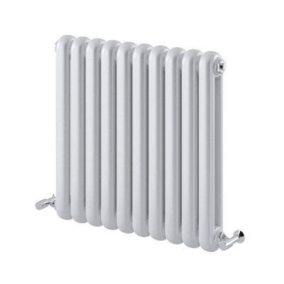 Estelle White Horizontal Column Radiator - 600x622mm