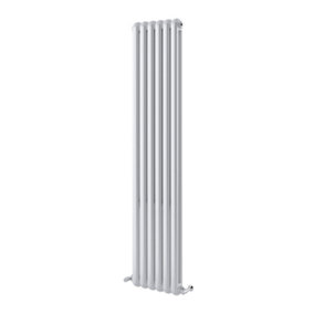 Estelle White Vertical Column Radiator - 1800x380mm