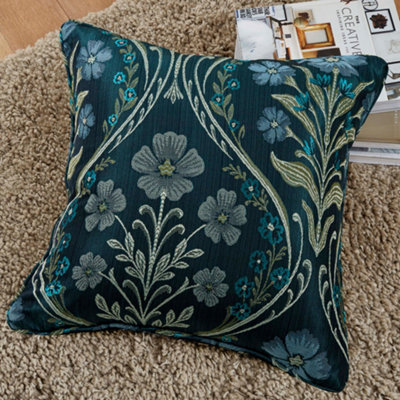 Estelle Woven Floral Filled Cushion