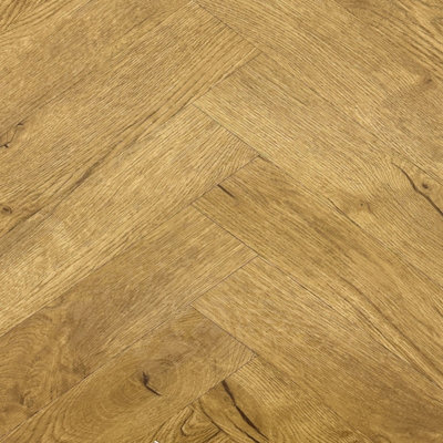 EstSym Cottage Wood Effect Glue Down LVT Flooring - Herringbone(2.5mm ...