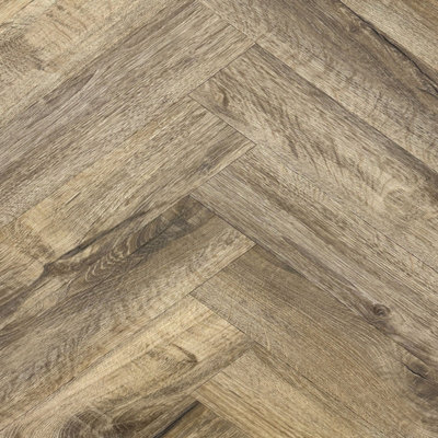 EstSym French Wood Effect Glue Down LVT Flooring - Herringbone(2.5mm ...