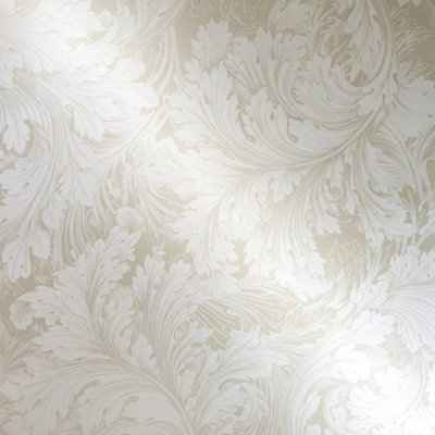 Eternal Leaf Wallpaper in Taupe and Cream