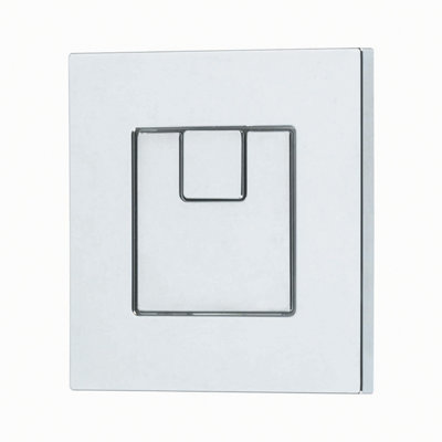 Ether Compact Concealed Dual Flush Cistern with Chrome Square Flush Button - 3