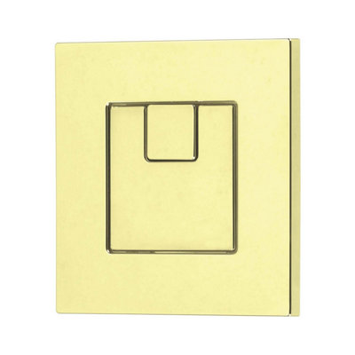 Ether Compact Concealed Dual Flush Cistern with Gold Square Flush Button - 3