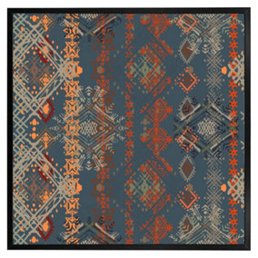 Ethnic boho distressed pattern (Picutre Frame) / 16x16" / Brown