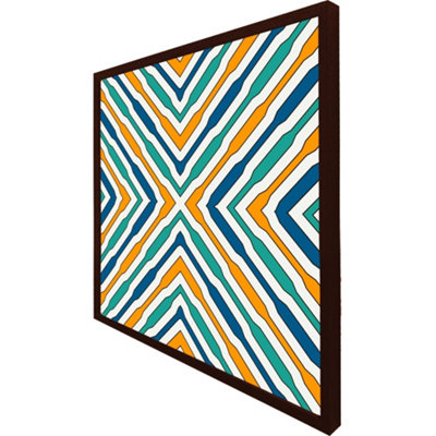 Ethnic geometric figures (Picutre Frame) / 12x12" / Brown